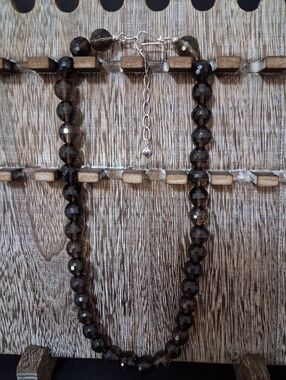 Jay King Mine Finds DTR .925 Smokey Quartz Faceted Gemstone Bead Necklace
